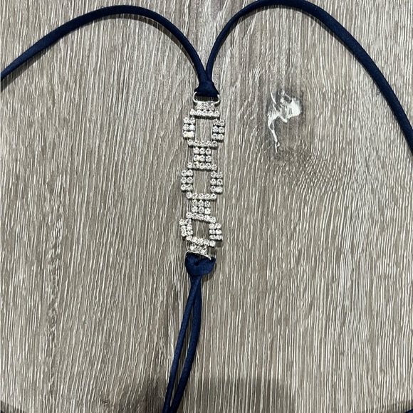 Jewel strap navy slip dress - Picture 6 of 6